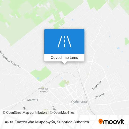 Анте Еветовића Мирољуба mapa