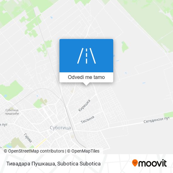 Тивадара Пушкаша mapa