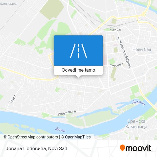 Јована Поповића mapa