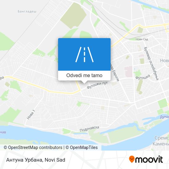 Антуна Урбана mapa