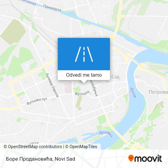 Боре Продановића mapa