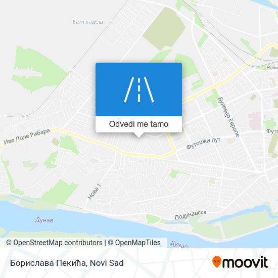 Борислава Пекића mapa