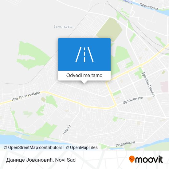 Данице Јовановић mapa