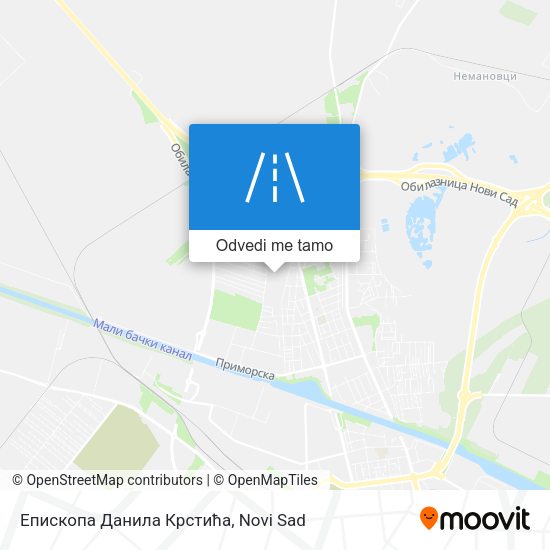 Епископа Данила Крстића mapa