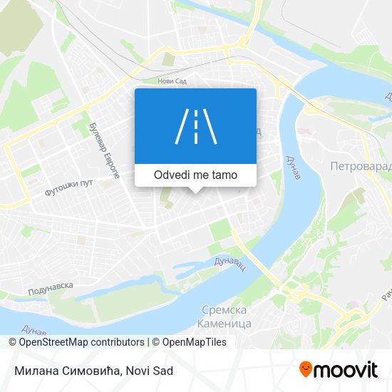 Милана Симовића mapa