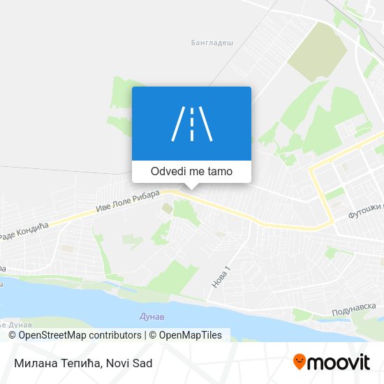 Милана Тепића mapa