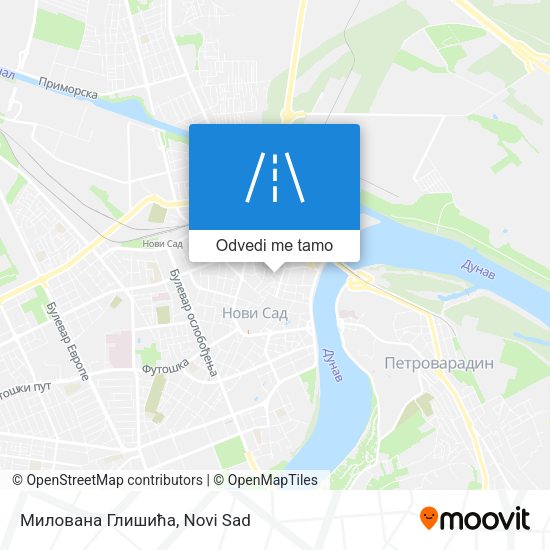 Милована Глишића mapa
