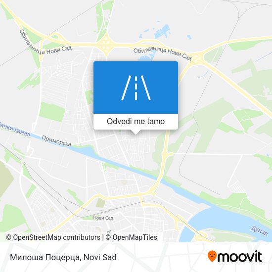 Милоша Поцерца mapa