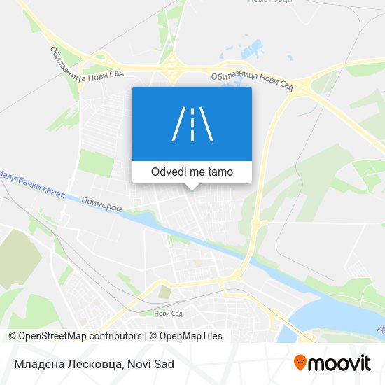 Младена Лесковца mapa