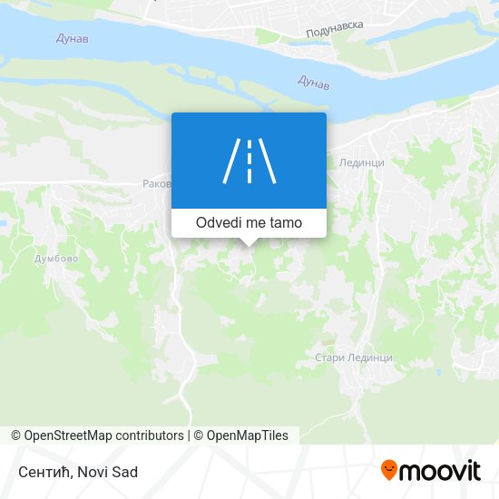 Сентић mapa