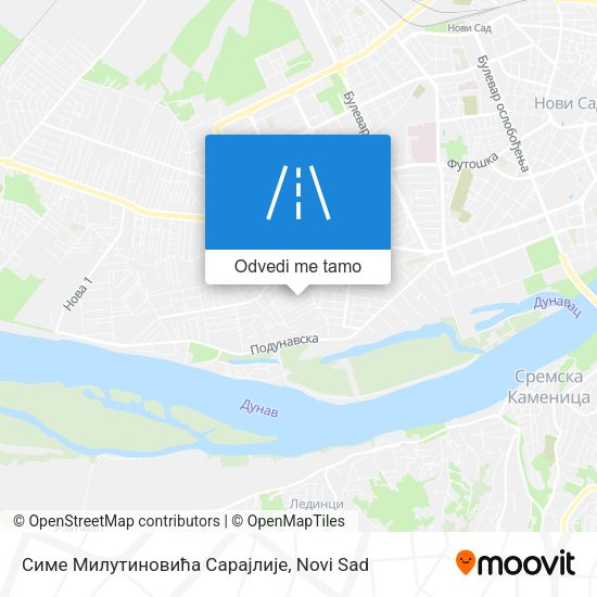 Симе Милутиновића Сарајлије mapa
