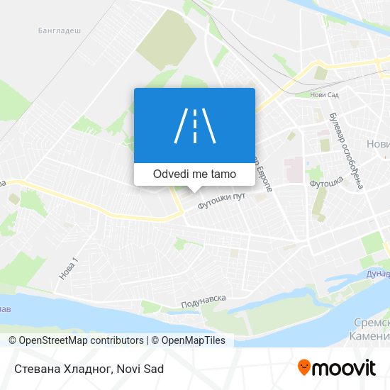 Стевана Хладног mapa