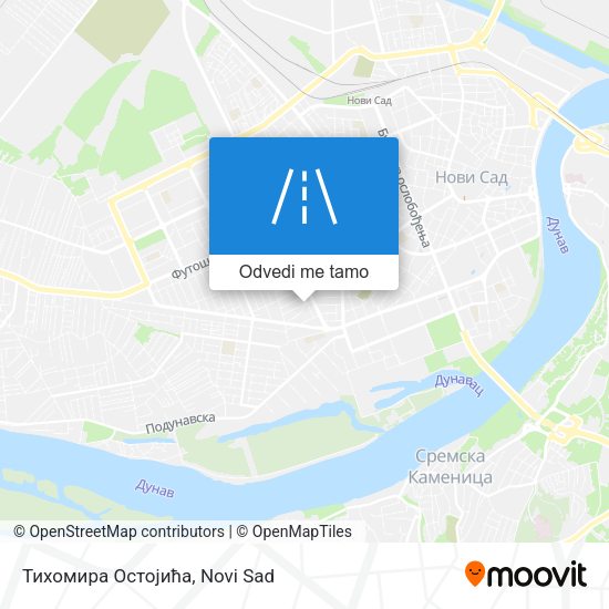 Тихомира Остојића mapa