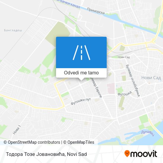 Тодора Тозе Јовановића mapa