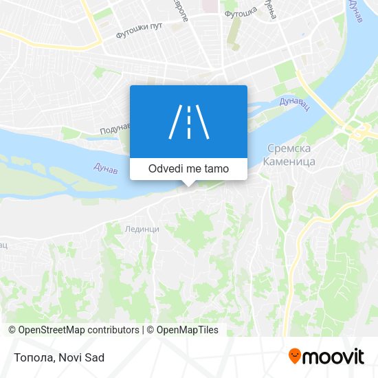Топола mapa