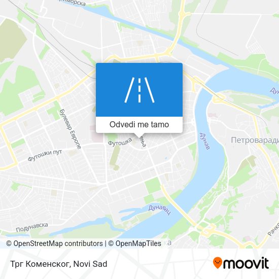 Трг Коменског mapa