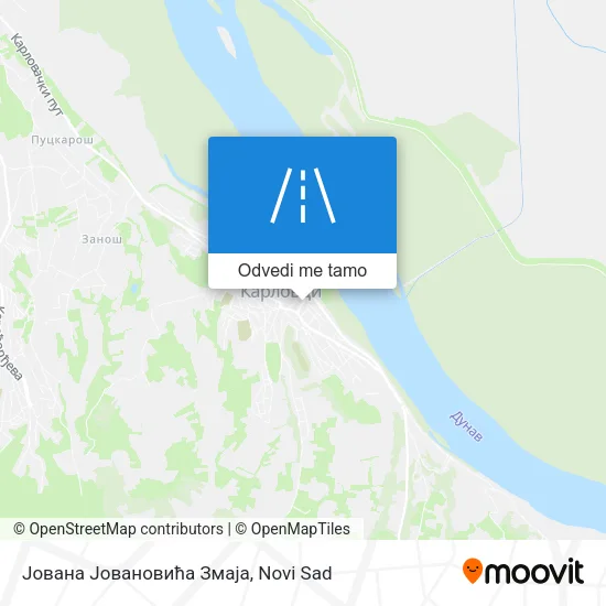 Јована Јовановића Змаја mapa