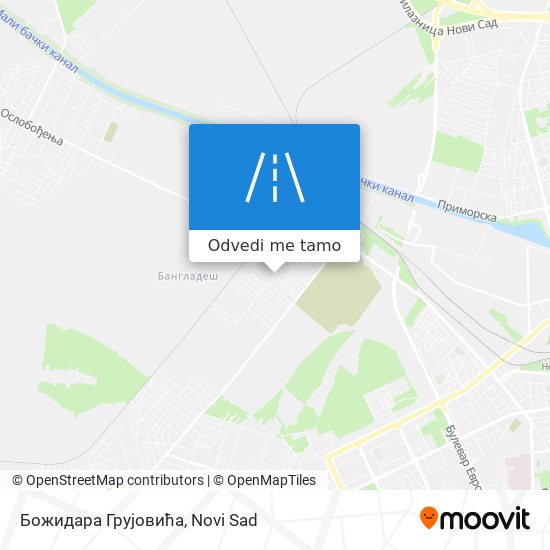 Божидара Грујовића mapa