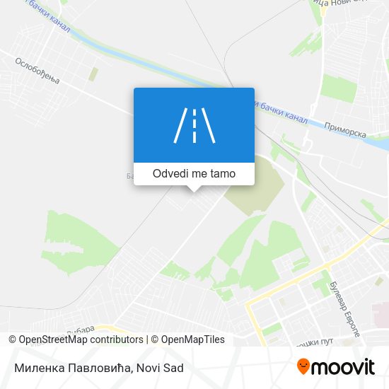 Миленка Павловића mapa