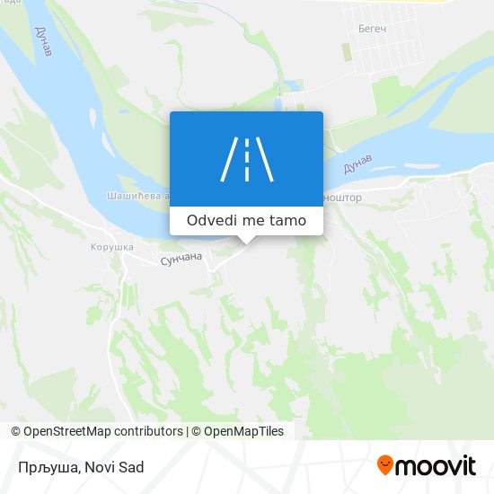 Прљуша mapa