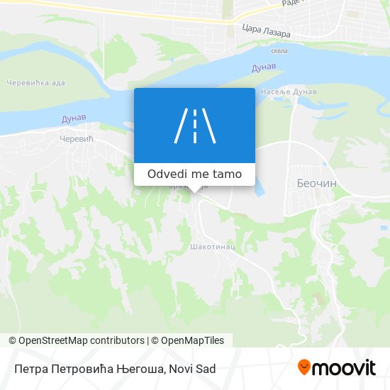 Петра Петровића Његоша mapa