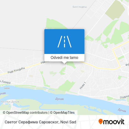 Светог Серафима Саровског mapa