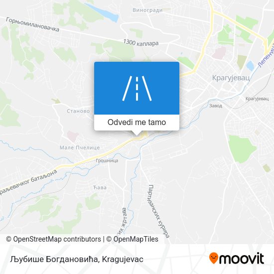 Љубише Богдановића mapa