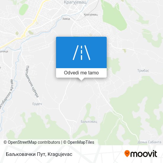 Баљковачки Пут mapa