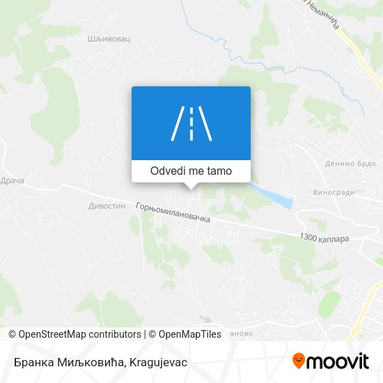 Бранка Миљковића mapa
