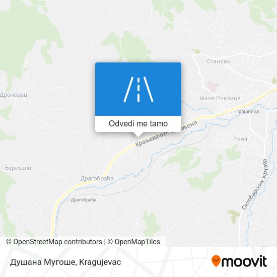 Душана Мугоше mapa