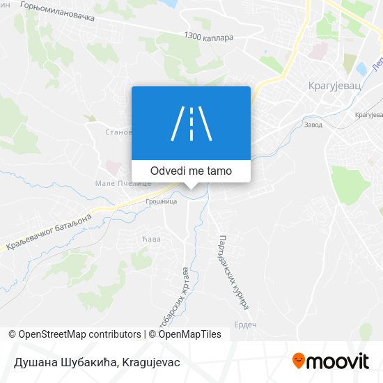 Душана Шубакића mapa
