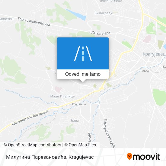 Милутина Парезановића mapa
