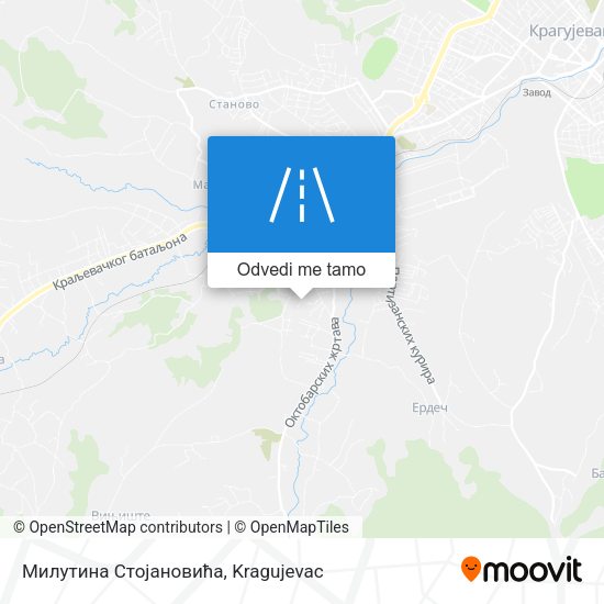 Милутина Стојановића mapa