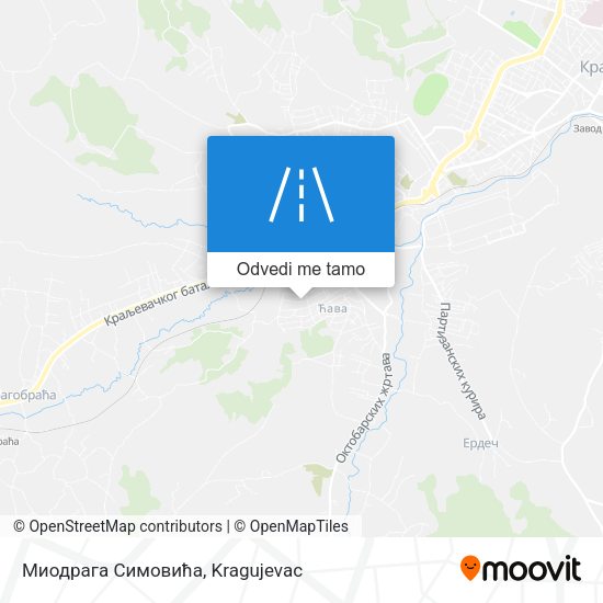 Миодрага Симовића mapa