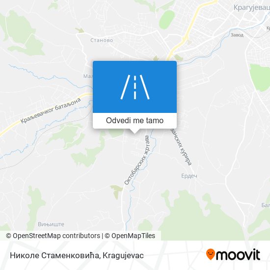 Николе Стаменковића mapa