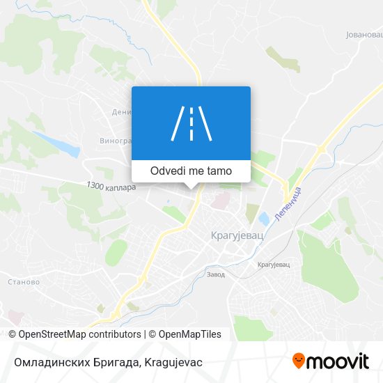 Омладинских Бригада mapa