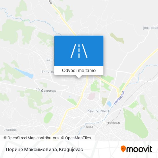 Перице Максимовића mapa