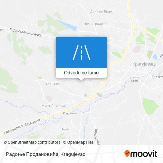 Радоње Продановића mapa