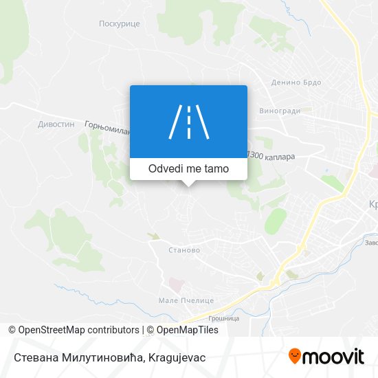 Стевана Милутиновића mapa