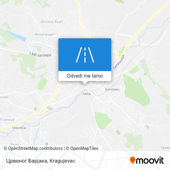 Црвеног Барјака mapa
