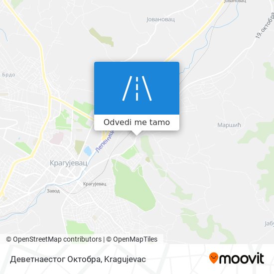 Деветнаестог Октобра mapa