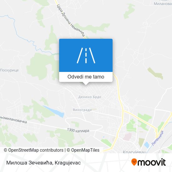 Милоша Зечевића mapa