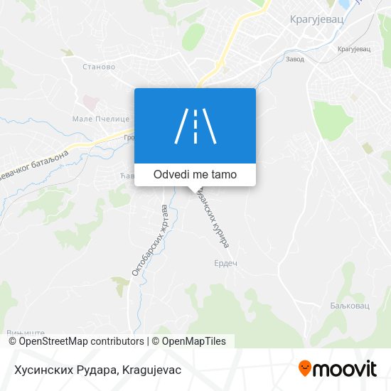 Хусинских Рудара mapa