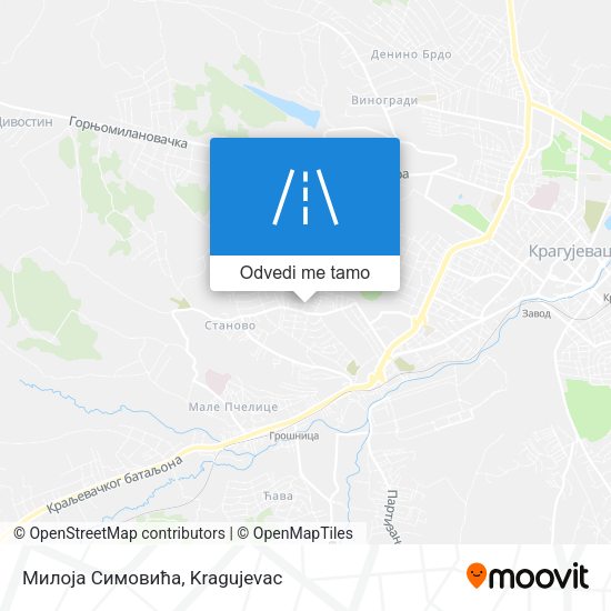 Милоја Симовића mapa