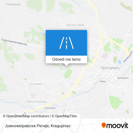 Јужноморавске Регије mapa