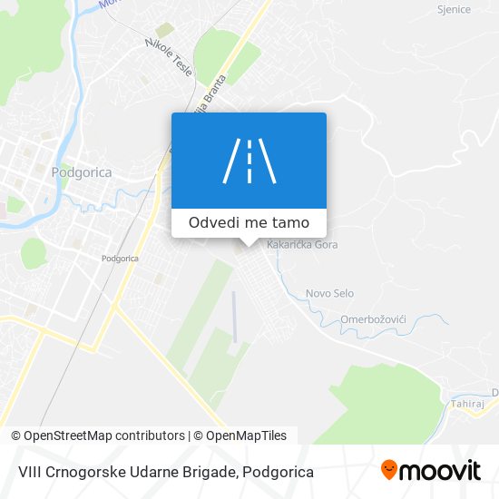 VIII Crnogorske Udarne Brigade mapa