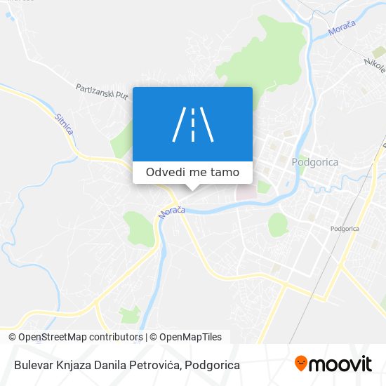 Bulevar Knjaza Danila Petrovića mapa