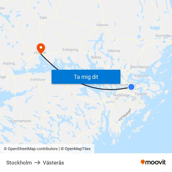 Stockholm to Stockholm map