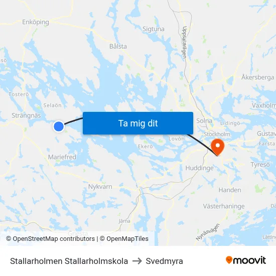 Stallarholmen Stallarholmskola to Svedmyra map