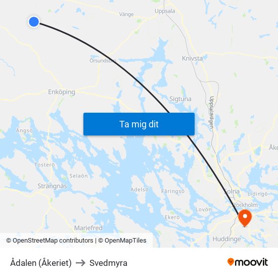 Ådalen (Åkeriet) to Svedmyra map